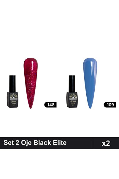 Makeup Set 2 Oje Semipermanente Black Elite Global Fashion 8ml, Nuante 148 10...