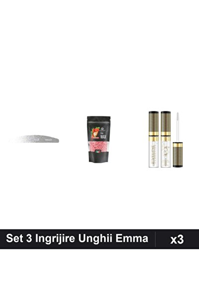 Makeup Set of 3 Emma Nail Care, 150/240 File, Strawberry Hair Removal Wax, Ey...