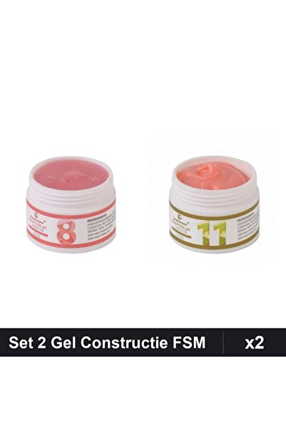 Makeup Set 2 Gel Constructie UV LED FSM 15g, Nuante 08 11, Constructie Unghii