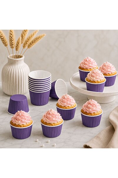 Partiden Mor Muffin Cupcake Kalıbı 24 Adet