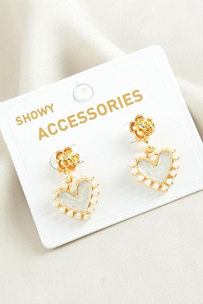 ZERO LAND Flzdgnkr Kalp Tr (195041) Pearl Earrings-Yellow