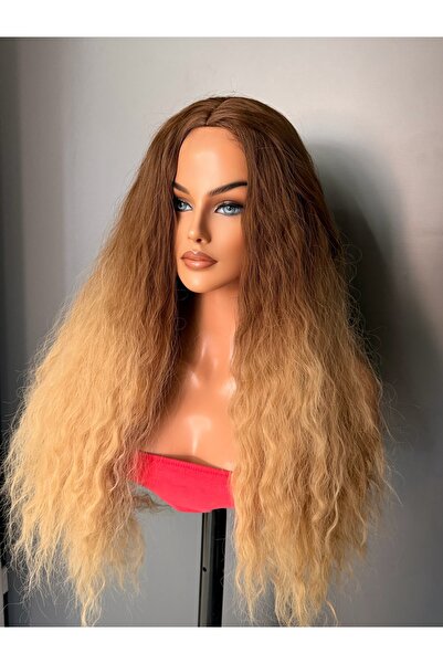 favorim peruk Gerçek saç dokusunda afro ombreli peruk