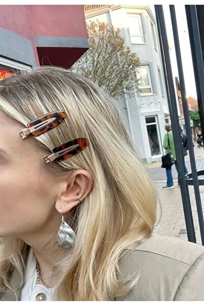 Xui Yeni SezonCreation France Kemik Mandal Toka /Casual Klips İz Yapmaz Leopa...