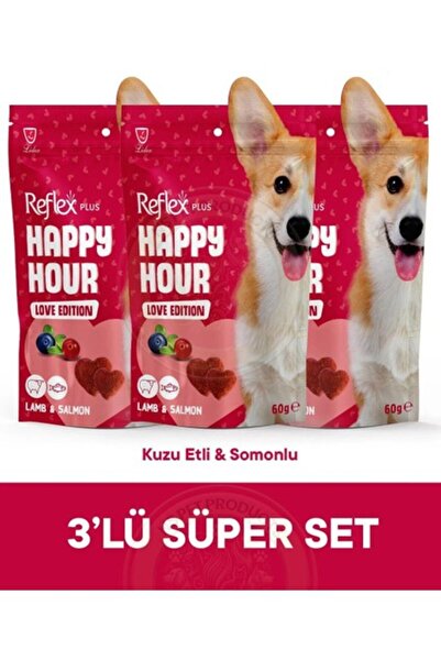 Reflex Plus Happy Hour Love Edition Köpek Ödül Maması Seti 3x60 gr -TY5608823