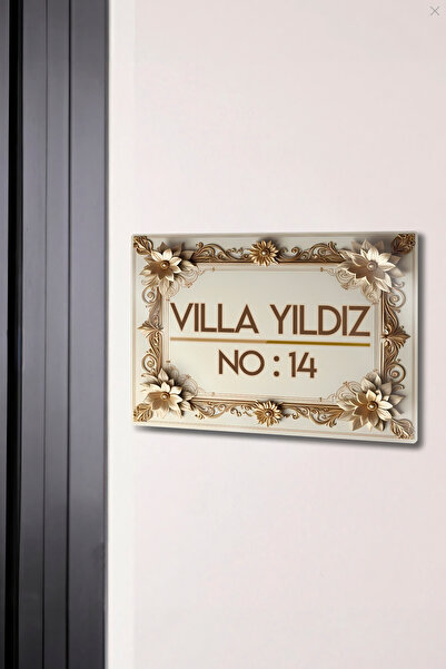 DekorHane Metal Kişiye Özel, Aile Kapı İsimliği Ve Numara, Ev Kapı Numarası T...
