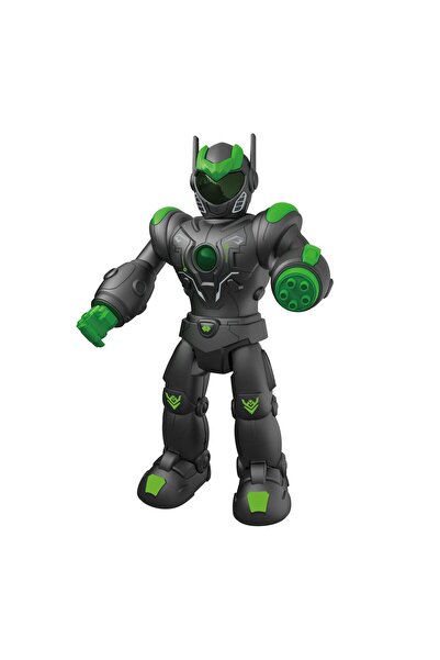 Zumzeria Black Green Robot Toy with Movement Sound Effects & Light 40cm