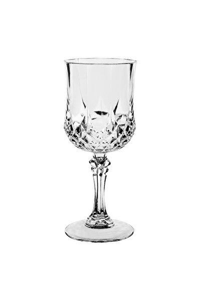 Zumzeria Transparent Plastic Wine Glass with Design & Stem 225ml