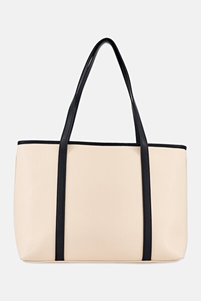 Kenneth Cole Women Brand Logo Tote Bag, Beige