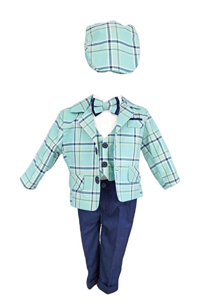 fantasialand Costum botez, model Baby Boss, carouri turcoaz-bleumarin