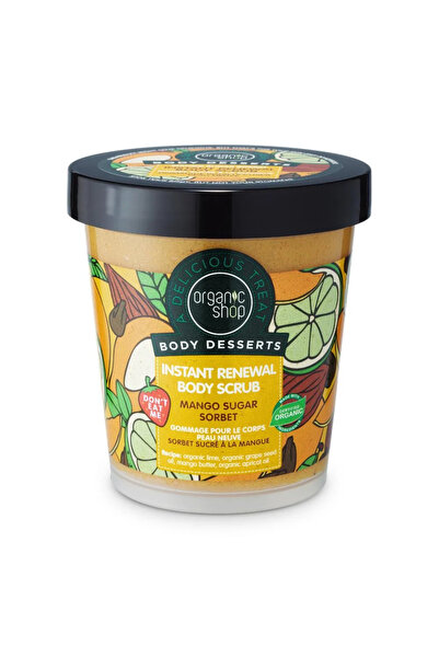 organic shop مقشر الجسم بودي ديسيرتس بنكهة المانجو والسكر لتجديد البشرة بشكل ...