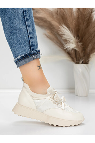 mei Women's Sneakers 5H70 Beige