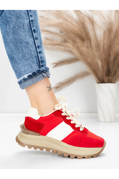 mei Women's Sneakers 5WL117 Red