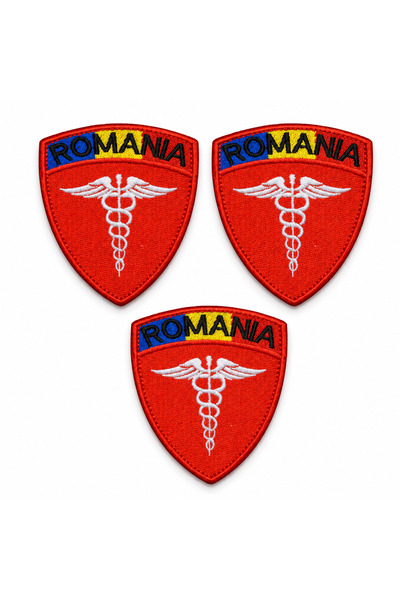 brodezcu Set 3 patch-uri brodate medicale cu velcro, România, prim ajutor, in...