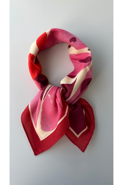 who knows ¿ Patterned Scarf Bandana Women's Clothing Accessory 50X50Cm