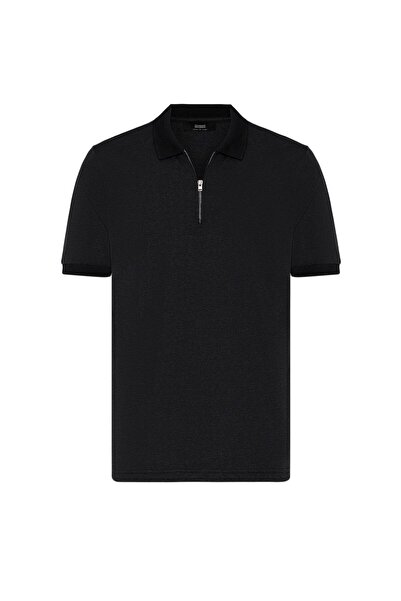 S13 Store Zippered regular fit men's t-shirt