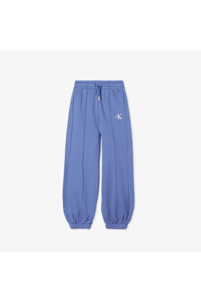 Calvin Klein Jeans Logo Fleece Jogger Çocuk Mavi Eşofman Altı