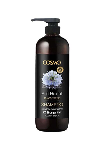 Cosmo شامبو بذور الحبة السوداء المضاد لتساقط الشعر 1000 مل، للرجال والنساء، ي...