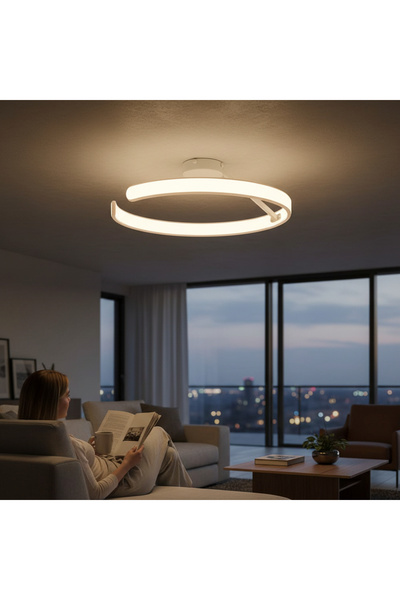 DELIGHT PLAFONIERA LED AQUILA ALB 74W/4400LM 3 CULORI 500MM