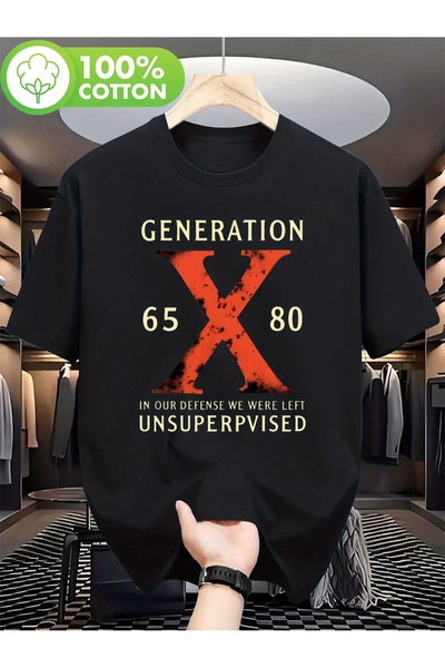 yiou trendy clothing تي شيرت رجالي من الجيل X بتصميم ريترو