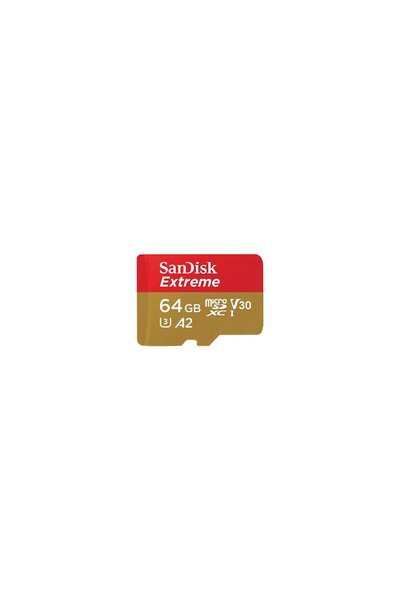 SanDisk Extreme MicroSDXC memory card SDSQXAH-064G-GN6MA, 64 GB, class 10, re...