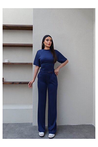 ESRAHELVACI Reglan Sleeve Waistband Sweatpants Set