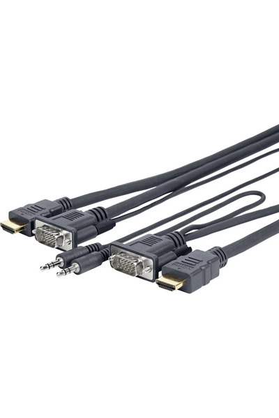 VivoLink PROVGAHDMIFLY7 adaptor cablu video 5 m VGA (D-Sub) + 3.5mm HDMI Tip ...