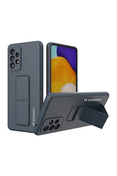 WOZINSKY Husă din silicon cu suport pentru Samsung Galaxy A73, albastru marin