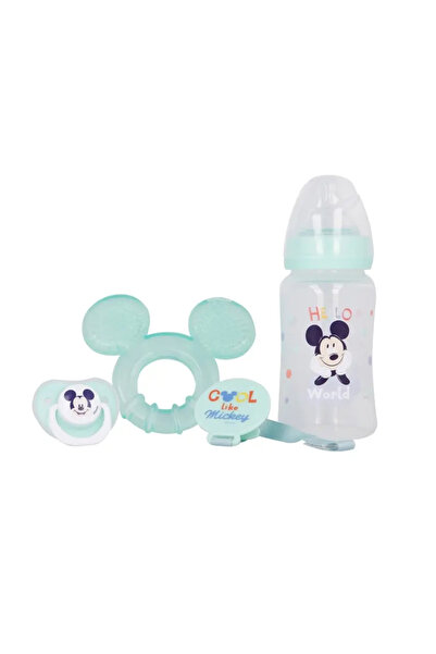 Mickey Mouse Set pentru bebeluși (Biberon cu tetina în formă de suzetă de 240...