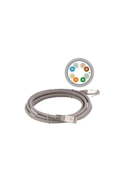 Alantec Cablu patch FTP cat.5e A-LANTEC pentru cablare structurată, 0.5m, gri