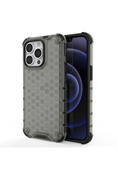 Hurtel Husă tip fagure cu protecție TPU pentru iPhone 13 Pro, negru