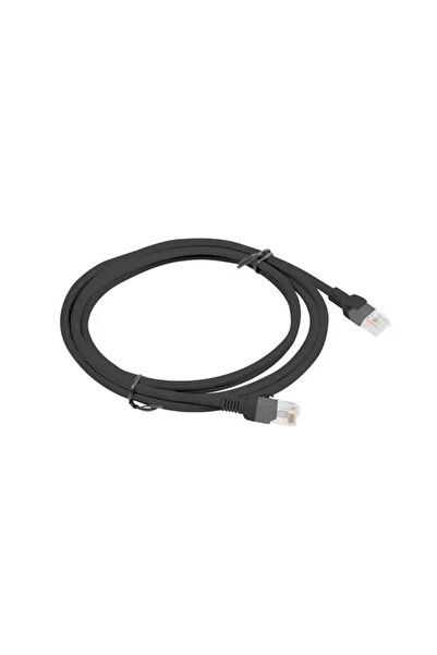 Lanberg Cablu patch Cat6, neecranat, 2m, negru (PCU6-10CC-0200-BK)