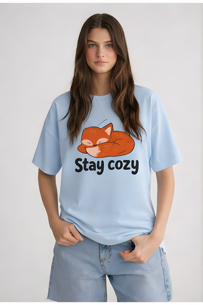 ALEYZA MODA Trendy "Saty Cozy" Printed T-Shirt for Women – Comfortable Cotton...