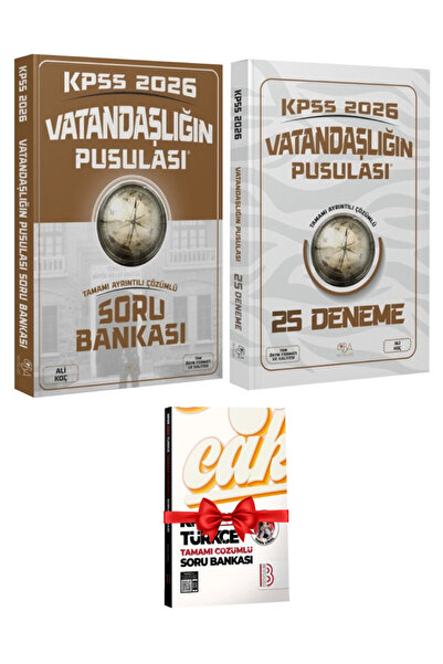 CBA Akademi 2026 KPSS Vatandaşlığın Pusulası Tamamı Çözümlü Soru Bankası+Dene...