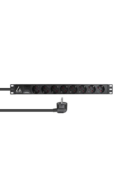 Lanview Prelungitor de alimentare pentru rack de 19 inch, 3m, 16A, cu 8 prize...