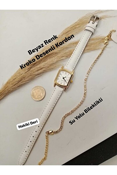 Brality Vintage Fashion Design- Women's Wristwatch Gold Case- Genuine Leather...