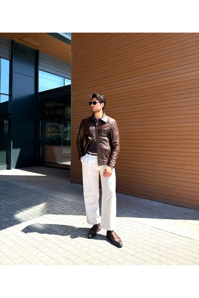 CE-YIL DERİ ÜRÜNLERİ Men's genuine leather jacket