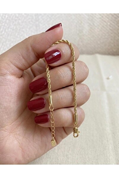 YONCA CM JEWELRY 14K Burgu CM Marka Altın Kaplama Paslanmaz Kadın Gold Bilekl...