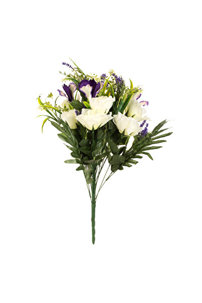 Zumzeria Buchet de flori artificiale mov și albe 60cm