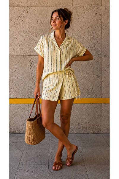 STF MODA Women's Shorts, Skirt and Shirt Pjaj Set