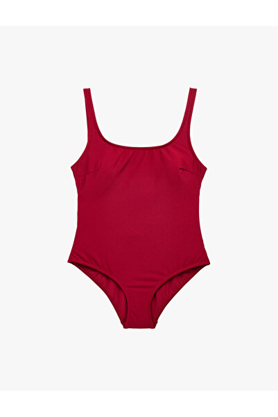 Koton U-Neck Strap Swimsuit