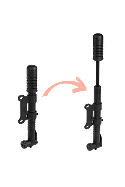 Zumzeria Black Pump with 2 Inflating Needles for Bicycles