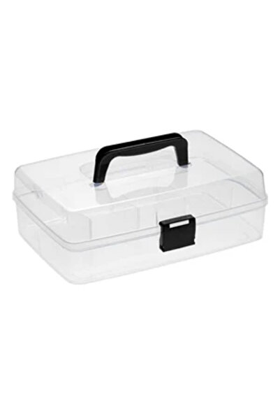 Zumzeria Transparent Plastic Storage Box with Handle 29.5x19.5x8.5cm