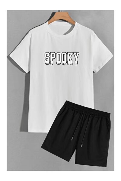 Eritqaa Spooky Written Shorts Set