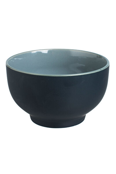 Zumzeria Mat Black Anthracite and Glossy Grey Ceramic Bowl 600ml