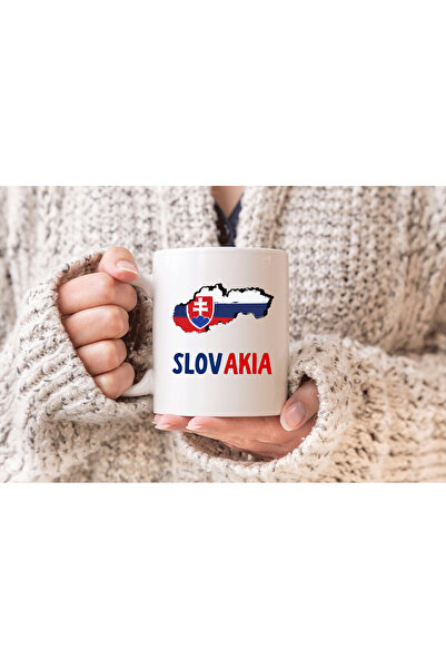 AYDESİGN Slovakia Slovakia Printed White Porcelain Mug