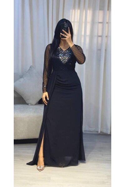 SELSAL Long Evening Dress - Xxl-5 - Black