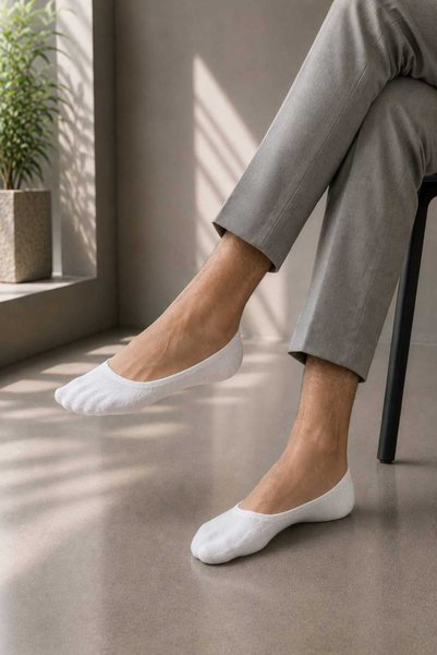 Lucy Shoes Rio Premium Men's Bamboo Ballerina Socks 6-Pack with Non-Slip Silicone 40-45