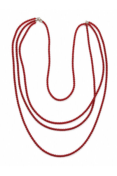 ZipZap Red Multi-Layered Bead Necklace