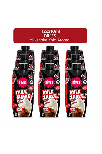 Dimes Kola Aromalı Milkshake 12x310 ML Çoklu Paket Soğuk İçim Tatlı İçecek