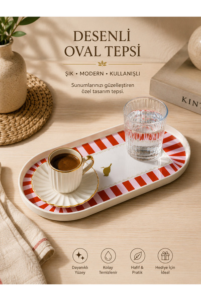 CSR HOME Kuşlu plastik tepsi